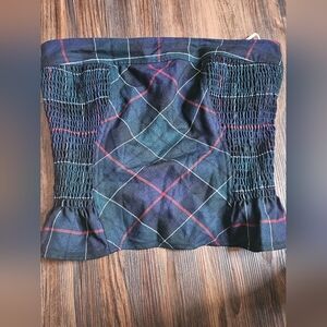 Tommy Hilfiger Plaid Corset Top - Black, Red, Green